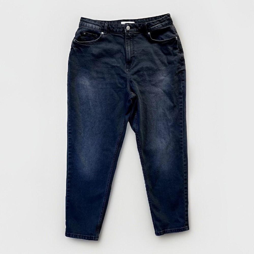 Primark Denim Co. Jeans Women's 10 Dark Blue High Rise‎ Relaxed Boyfriend Denim